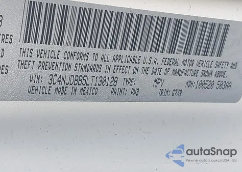 2020 Jeep Compass Altitude 4X4 from USA, damaged, VIN 3C4NJDBB5LT130128